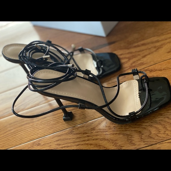 Tie Leg Thong Sandals (Heels) - Picture 7 of 10